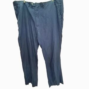 Ralph Lauren big and tall blue linen trousers 48 x 29” comfort flex